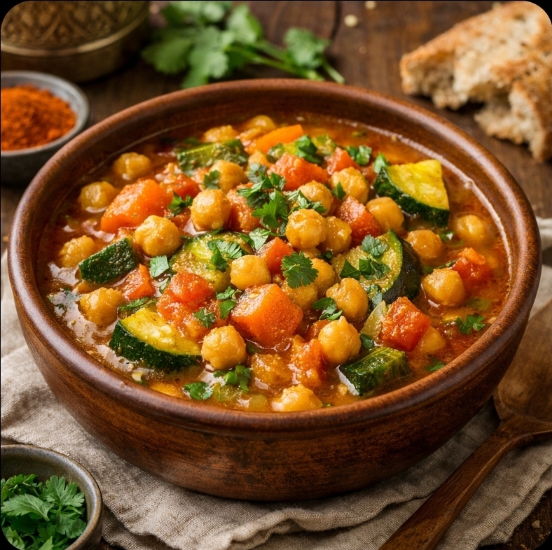 Moroccan Chickpea and Vegetable Stew