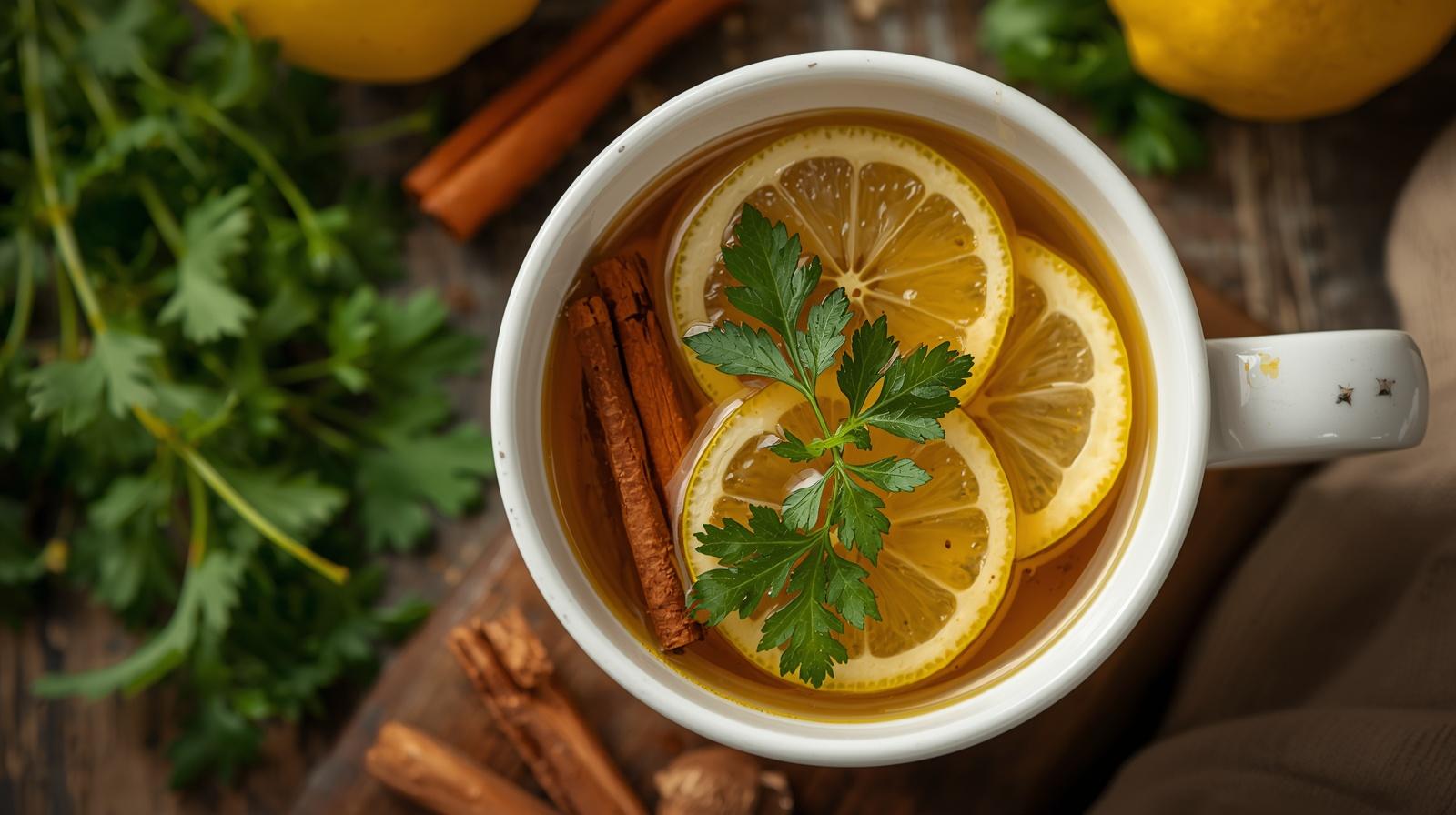 Parsley, Lemon, and Cinnamon Brew
